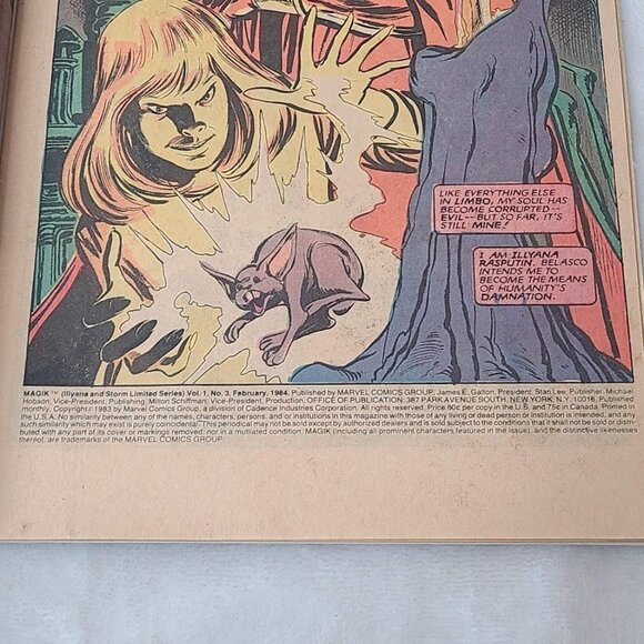 Magik 3 Marvel Comics 1984 Newsstand GD+ 2.5 Illyana Storm Centerfold Detached - Picture 4 of 12